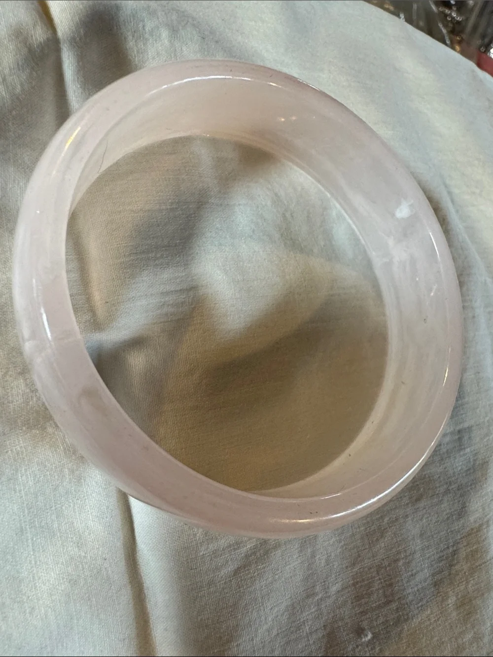 Rose Resin Pink Bangle Bracelet